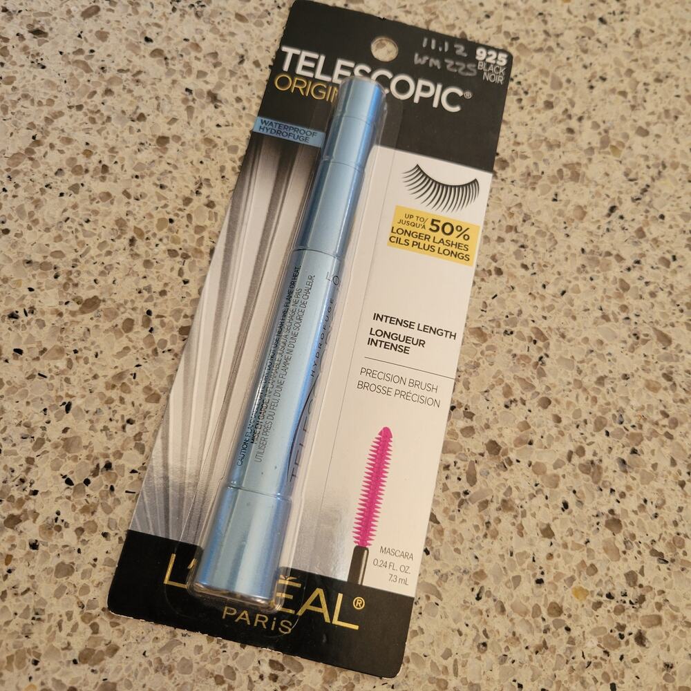 L'Oreal Paris Telescopic Original WATERPROOF Mascara 925 BLACK 0.24 fl oz✨️NIP✨️